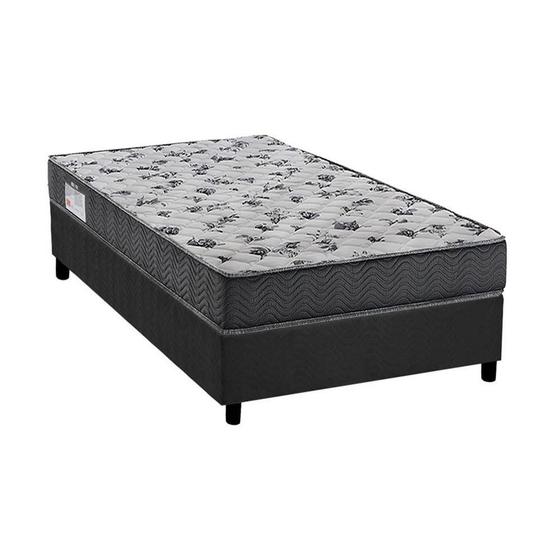 Cama Box Solteiro: Colchão Anatômico Ortobom D33/EP ISO 100 Ultra Firme + Base CRC Suede Gray(88x188) Menor preço em Cama Box Solteiro: Colchão Anatômico Ortobom D33/EP ISO 100 Ultra Firme + Base CRC Suede Gray(88x188)