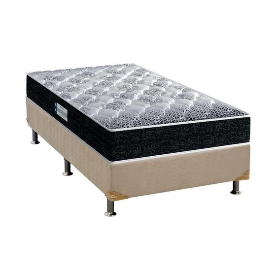 Imagem de Cama Box Solteiro: Colchão Anatômico Probel D33/EP Advanced Tech1500 + Base CRC Suede Clean(88x188)