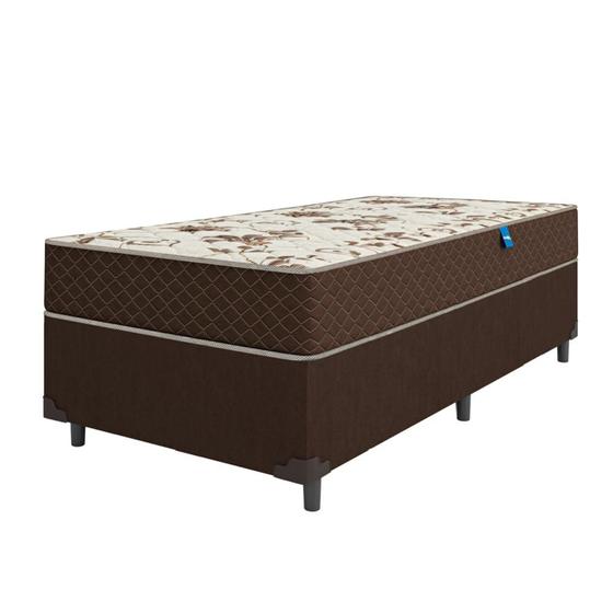 Imagem de Cama Box Solteiro Colchão Espuma D33 Marquês 88x188x57cm Marrom Umaflex