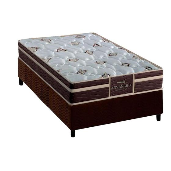 Imagem de Cama Box Solteiro: Colchão Espuma D33 Probel Firmepedic ProDormir Advanced Tech1500 Plus Brown + Base CRC Suede Brown (78x188)