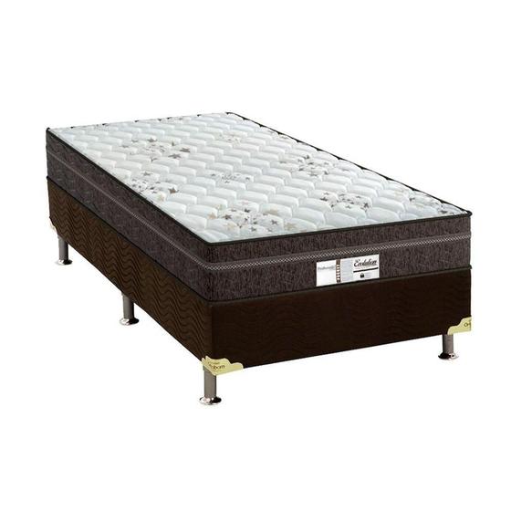 Imagem de Cama Box Solteiro: Colchão Molas Probel MasterPocket Ensacadas Evolution + Base CRC Suede Brown(88x188)