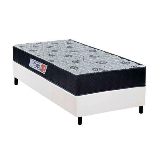 Imagem de Cama Box Solteiro: Colchão Ortopédico Orthoflex Foggia Sogni Unic Face + Base CRC Courano White(88x188)