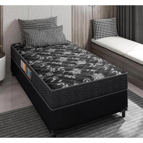 Cama Box Solteiro + Colchão Portobel Verona D28 54x88x188 Menor preço em Cama Box Solteiro + Colchão Portobel Verona D28 54x88x188
