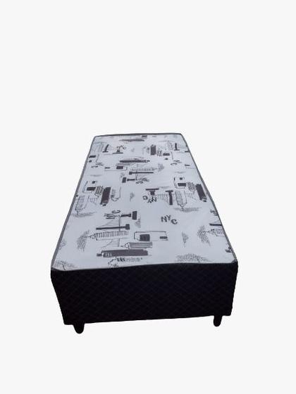 Imagem de Cama Box Solteiro Conjugada Premium 188x088x43