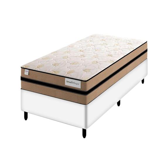 Imagem de Cama Box Solteiro e Colchão Smart Milano Plumatex Flat Pillow