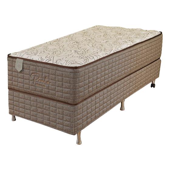 Imagem de Cama Box Solteiro King (box + Colchão) 96x203x71 Prata Prorelax Pillow In Duplo - Marrom