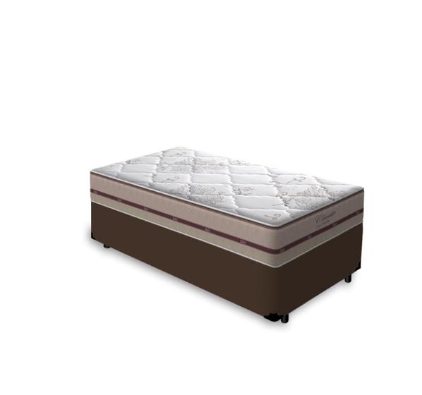 Imagem de Cama Box Solteiro King + Colchão De Molas Ensacadas - Anjos - Classic Mola Ensacada - 96x203x55cm