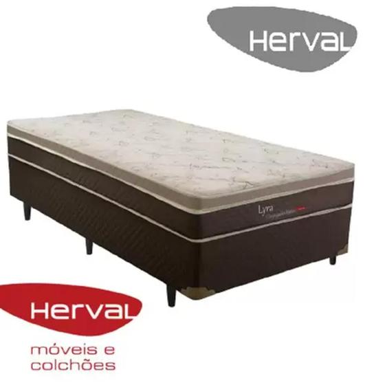 Imagem de Cama box solteiro mola lyra 88x188x56 herval