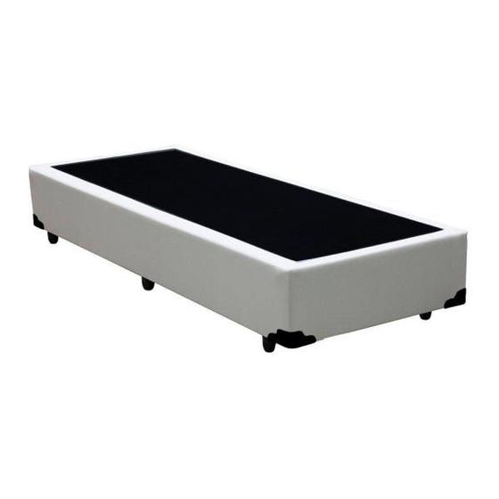 Imagem de Cama Box Solteiro Ortobello Móveis Sintético Branco 37x88x188