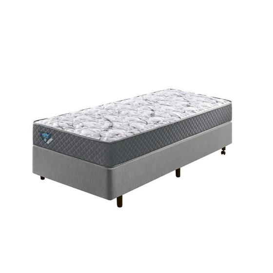 Imagem de Cama Box Solteiro Reforçado 88x188x38cm e Colchão Adapto Molas Ensacadas