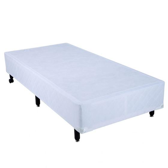 Imagem de Cama Box Solteiro Simples Mega Colchões Branco - 088x188