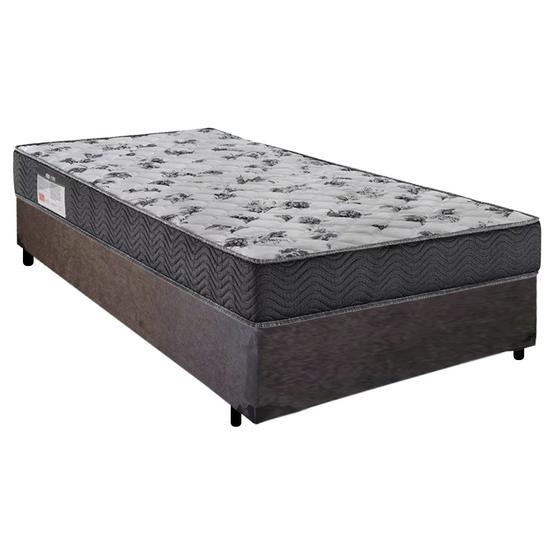 Imagem de Cama Box Solteiro Suede + Colchão De Espuma D33 - SerenePrime - 88cm