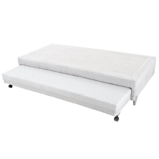 Imagem de Cama Box SOLTEIRO Universal Cosmopolita Bicama Branco - 078x188