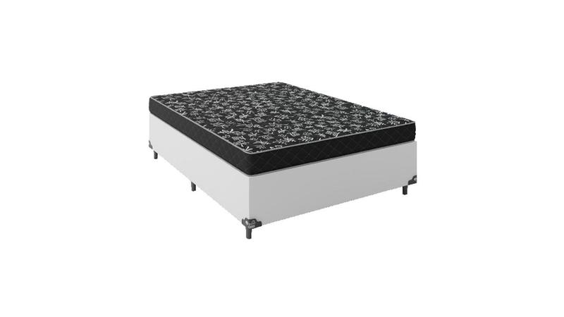 Cama Box Viúva 128 Tecido Sintético Branco Com Colchão Espuma D20 - Tampo Preto 12cm é boa?