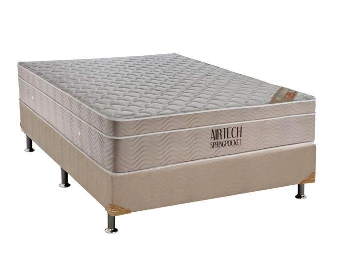 Imagem de Cama Box Viúva + Colchão Airtech Springpocket (128X188X66)