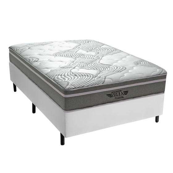 Imagem de Cama Box Viúva + Colchão D33 Ibiza Mola Superlastic 128x188x60cm Várias Cores - Vstore