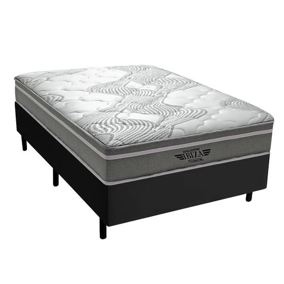 Imagem de Cama Box Viúva + Colchão D33 Ibiza Mola Superlastic 128x188x60cm Várias Cores - Vstore