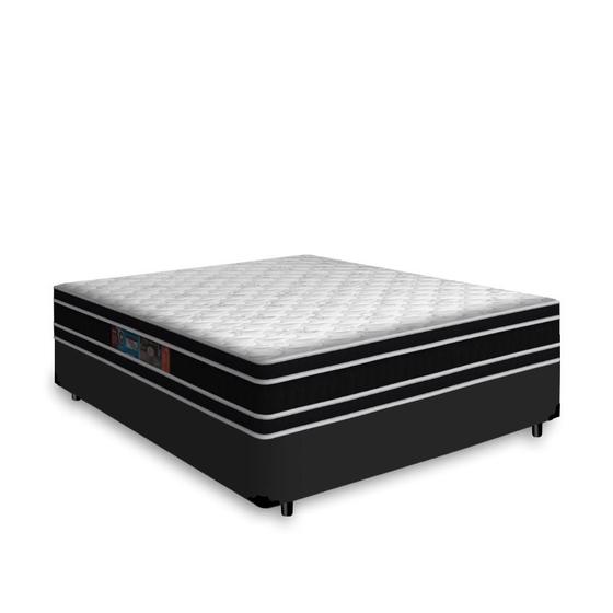 Imagem de Cama Box Viúva + Colchão De Espuma D33 - Castor - Black White Double Face 128x188x62cm