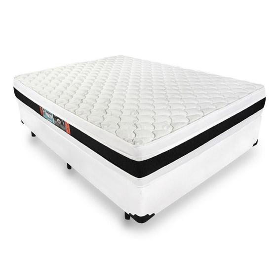 Imagem de Cama Box Viúva + Colchão De Espuma D45 - Castor - Black White Double Face 128cm