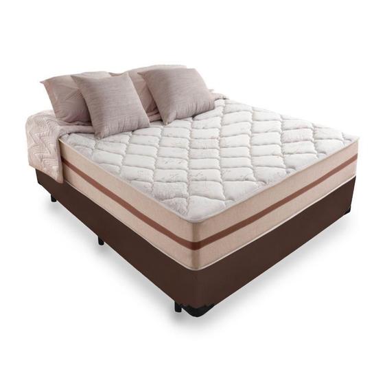 Imagem de Cama Box Viúva + Colchão de Mola Ensacada 22x188x128