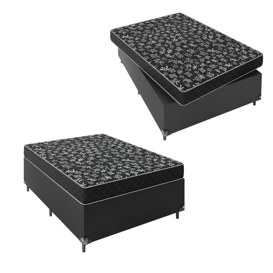 Imagem de Cama Box Viúva + Colchão Espuma D20 - 51x128x188cm - Várias Cores