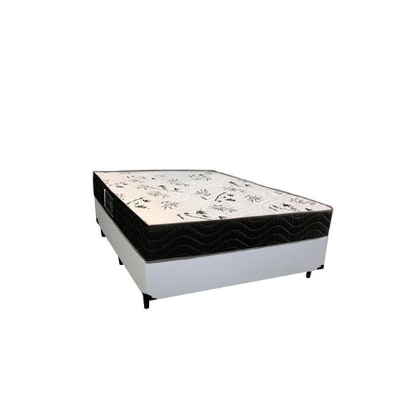 Imagem de Cama Box Viúva Colchão Espuma D33 Bambo Branco Ducci + Box Sintético Branco (57x128x188)