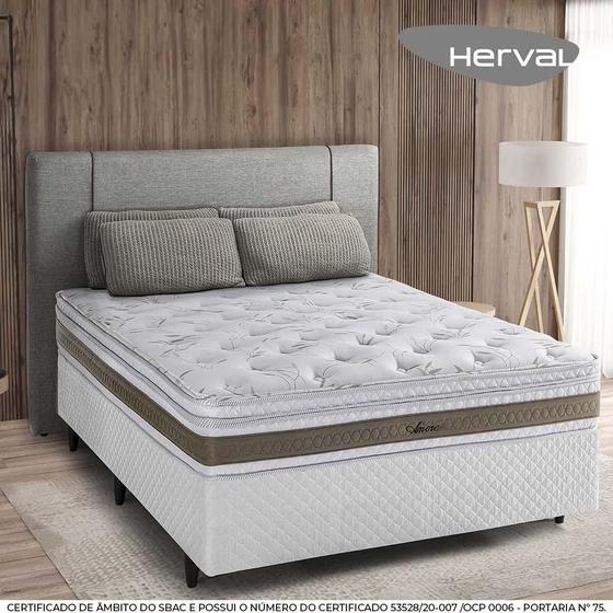 Imagem de Cama Box Viúva Herval Amore, com Molas Ensacadas, 67x128x188 cm