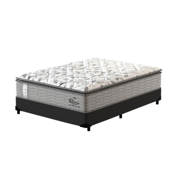 Cama Box Viúva Preta + Colchão de Molas Ensacadas - Probel - Guarda-Costas Ouro - 128x188x69cm Menor preço em Cama Box Viúva Preta + Colchão de Molas Ensacadas - Probel - Guarda-Costas Ouro - 128x188x69cm