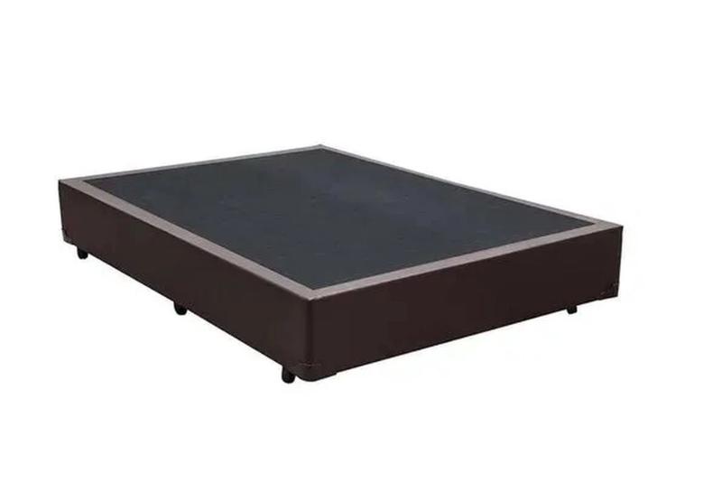 Imagem de Cama Box Viuvo 128x188x36 Suede Marrom