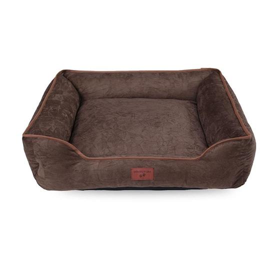 Cama Caminha Para Cachorro Pet 60x60 Lavavel Marrom M Suede - Casa Com ...