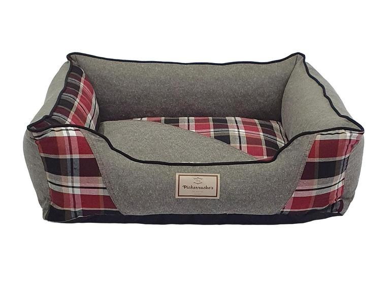 Imagem de  Cama Caminha Pet Premium Sustentavel Dupla Face Scot 66x56cm Casinha Cachorro Gato Pickorruchos - Médio