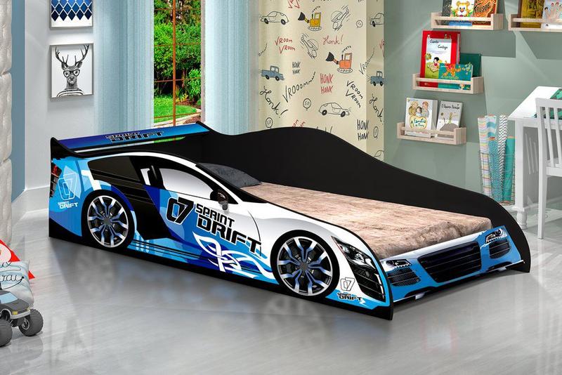 Imagem de CAMA CARRO DRIFT INFANTIL AZUL J&A Móveis