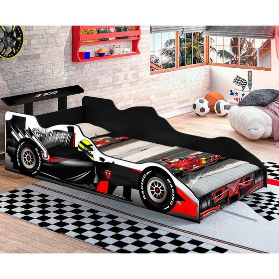 Imagem de Cama Carro Formula 1 Infantil 100 em Mdf J e A Moveis