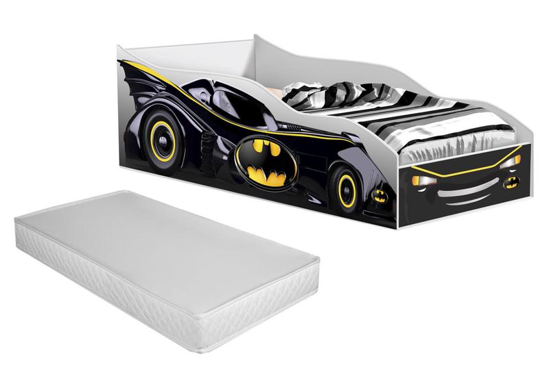 Imagem de Cama Carro Infantil Quarto Menino Criança Montessoriana Mcqueen Herois Com Colchão