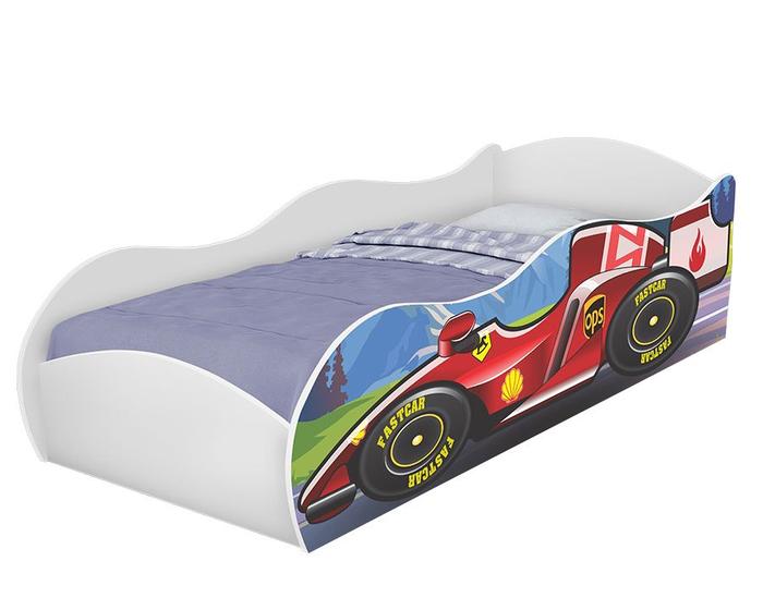Imagem de Cama carro móveis para quarto infantil meninos com colchão