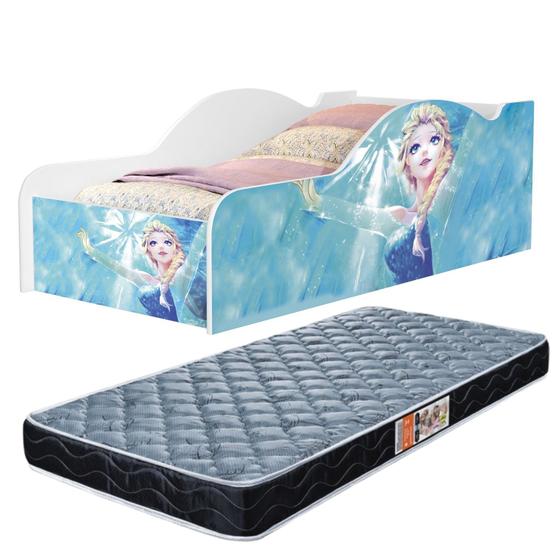 Imagem de Cama Carro Solteiro Frozen Meninas com Colchão