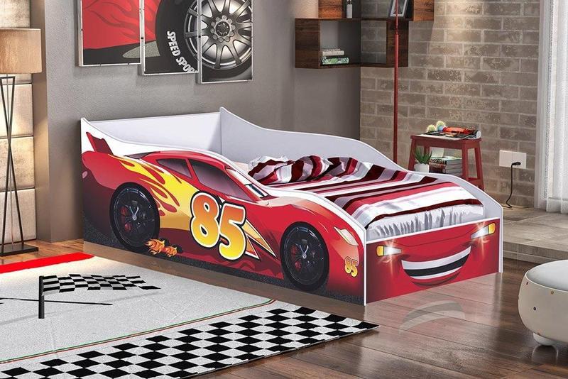 Imagem de Cama Carro Vermelho com Colchão Gabrielli