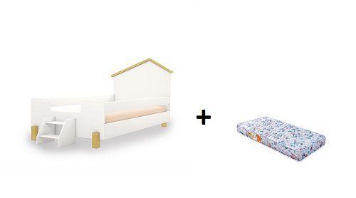 Imagem de Cama Casa Juvenil  Ay. Com Escada E Colchão celiflex
