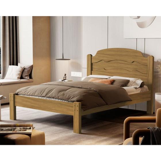 Imagem de Cama Casal 100% Mdf 107x144x195cm Iris