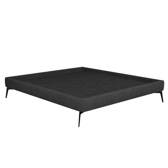 Imagem de Cama Casal 145cm Pés Metálicos Elisa S05 Veludo Preto - Mpozenato