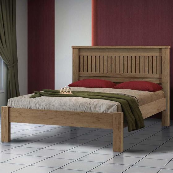 Imagem de Cama Casal 149x230 Com Colchão Castanho Fucios Shop Jm