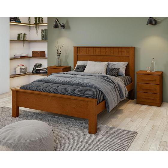 Imagem de Cama Casal Ambiente Athenas 140 Frassino Off White Flex - Lopas