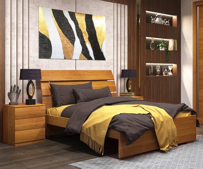 Imagem de Cama Casal de MDF design moderno - Premium-Cinamomo - Tcil Móveis