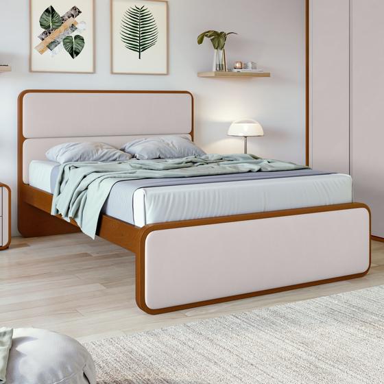 Imagem de Cama Casal Loop em Mdp/mdf Tecido Corano