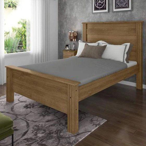 Imagem de Cama Casal Montreal 100% Mdf Noce Bronze - Móveis Lanza