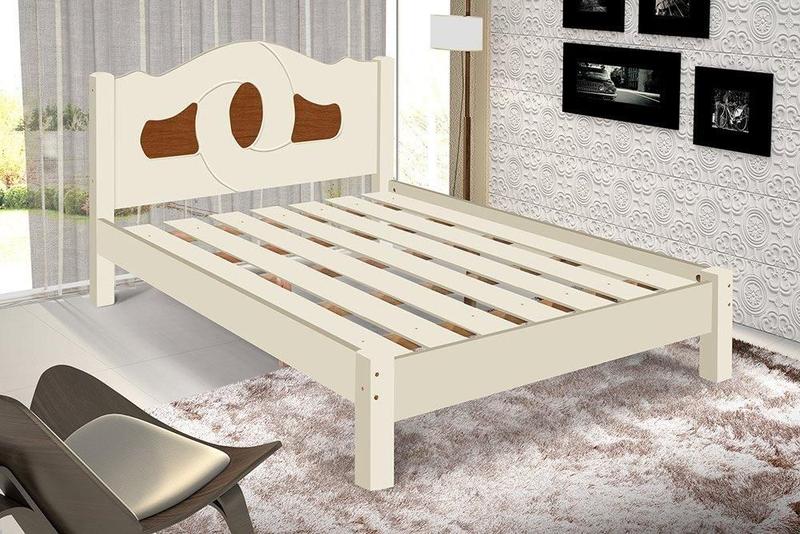 Imagem de Cama Casal Siena Off White/Canela - Carmolar