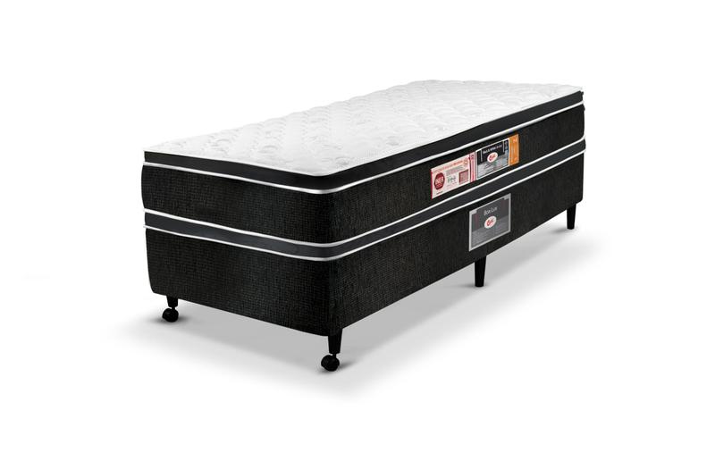 Imagem de Cama Castor Solteiro Black e White Air Double Face D33 88x188x54 + Box Castor