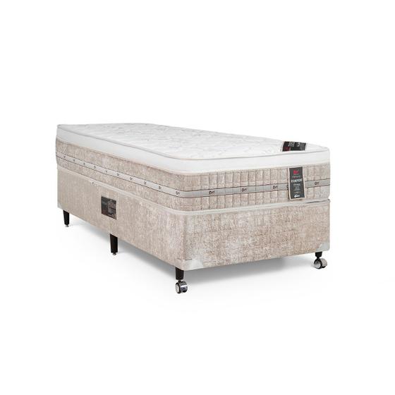 Imagem de Cama Castor Solteiro Premium Tecnopedic 88x188x57 + Box Castor