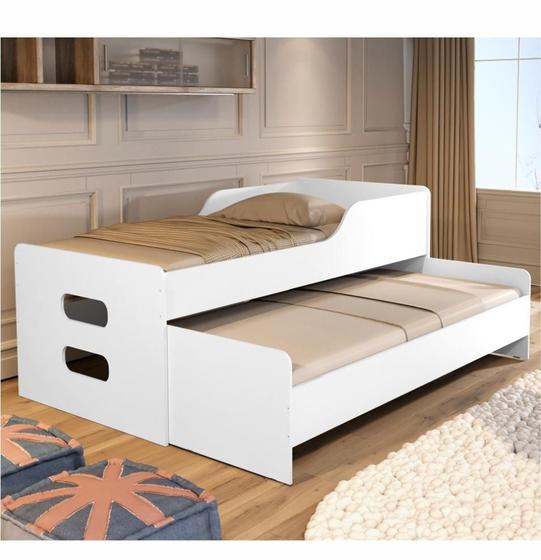 Imagem de Cama com Auxiliar Veneza Branco com Colchão