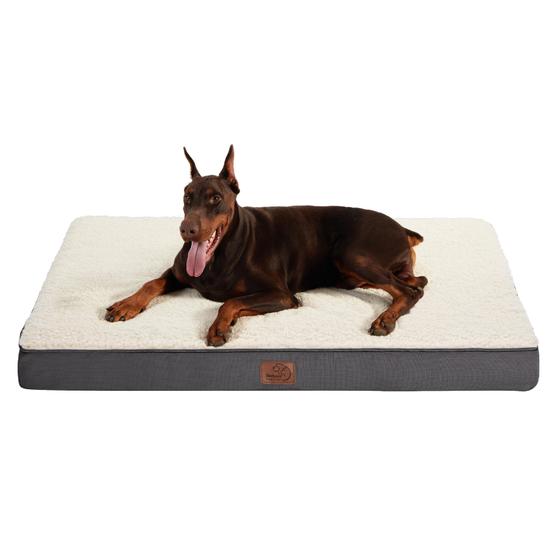 Imagem de Cama de cachorro Bedsure Jumbo XXL ortopédica para cães grandes, cinza